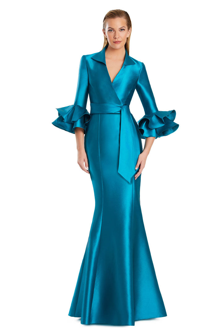 Alexander by Daymor 3087S25 Long Evening Gown Formal Ruffled Dress