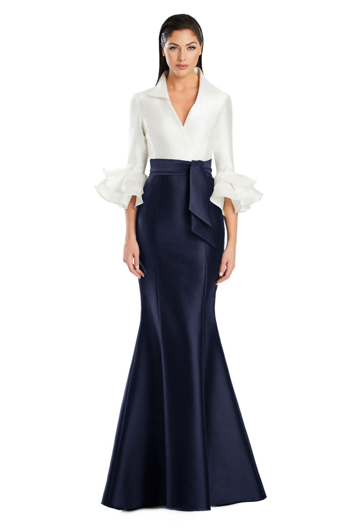 Alexander by Daymor 3087S25 Long Evening Gown Formal Ruffled Dress