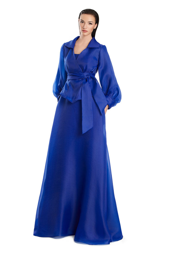Alexander by Daymor 3090S25 A Line Long formal Jacket Evening Dress