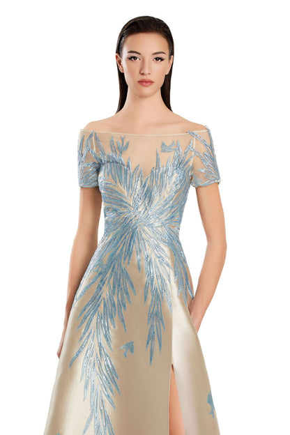 Alexander by Daymor 3096S25 Long A Line Formal Sequin Evening Dress