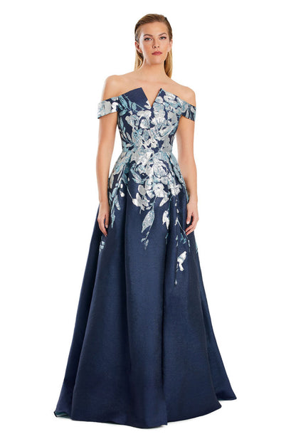 Alexander by Daymor 3097S25 Long Pocket Formal A Line Slit Evening Dress