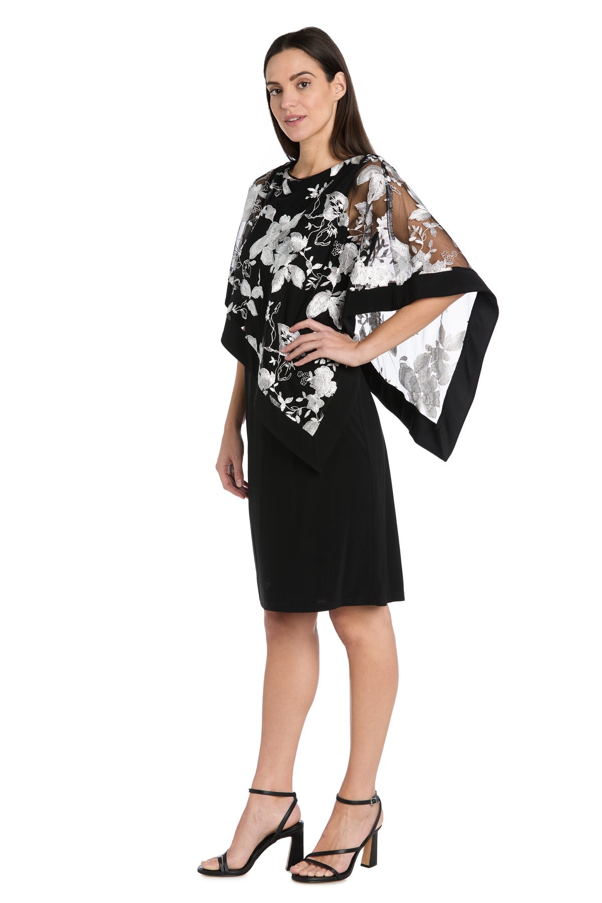 Short Mother of the Bride Dress Poncho Cocktail R&M Richards 3107