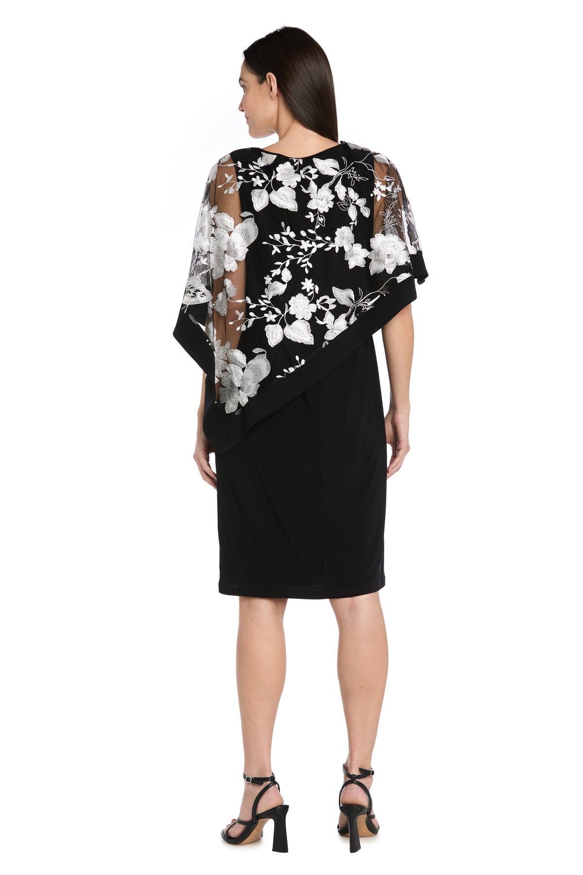 Short Mother of the Bride Dress Poncho Cocktail R&M Richards 3107