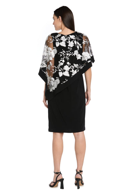 Short Mother of the Bride Dress Poncho Cocktail R&M Richards 3107