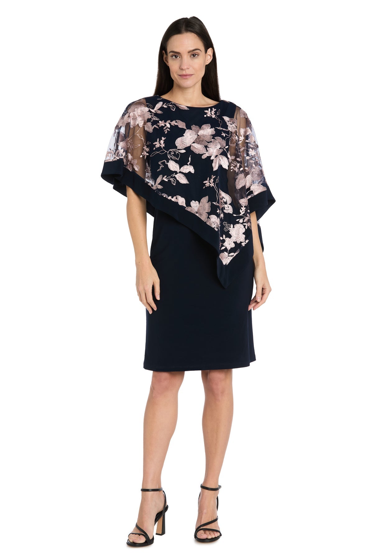 Short Mother of the Bride Dress Poncho Cocktail R&M Richards 3107