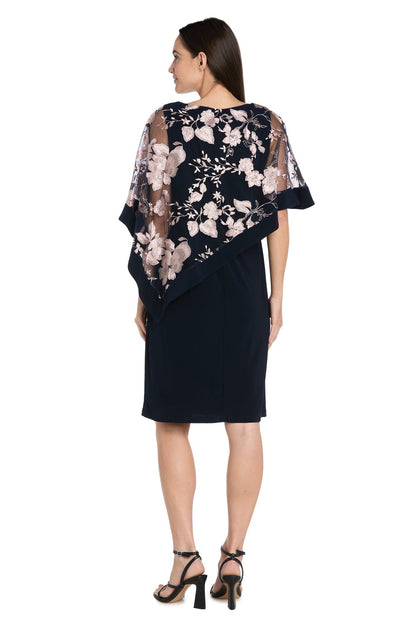 Short Mother of the Bride Dress Poncho Cocktail R&M Richards 3107