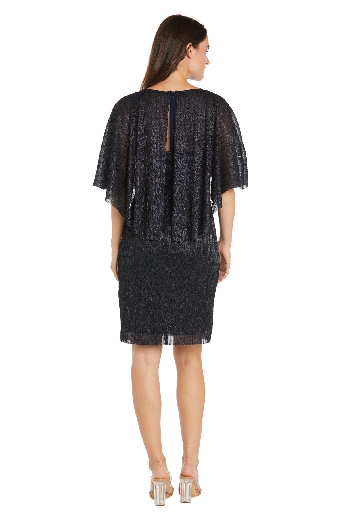 Short Petite Dress Ruffle Cocktail Caplet R&M Richards 3195P
