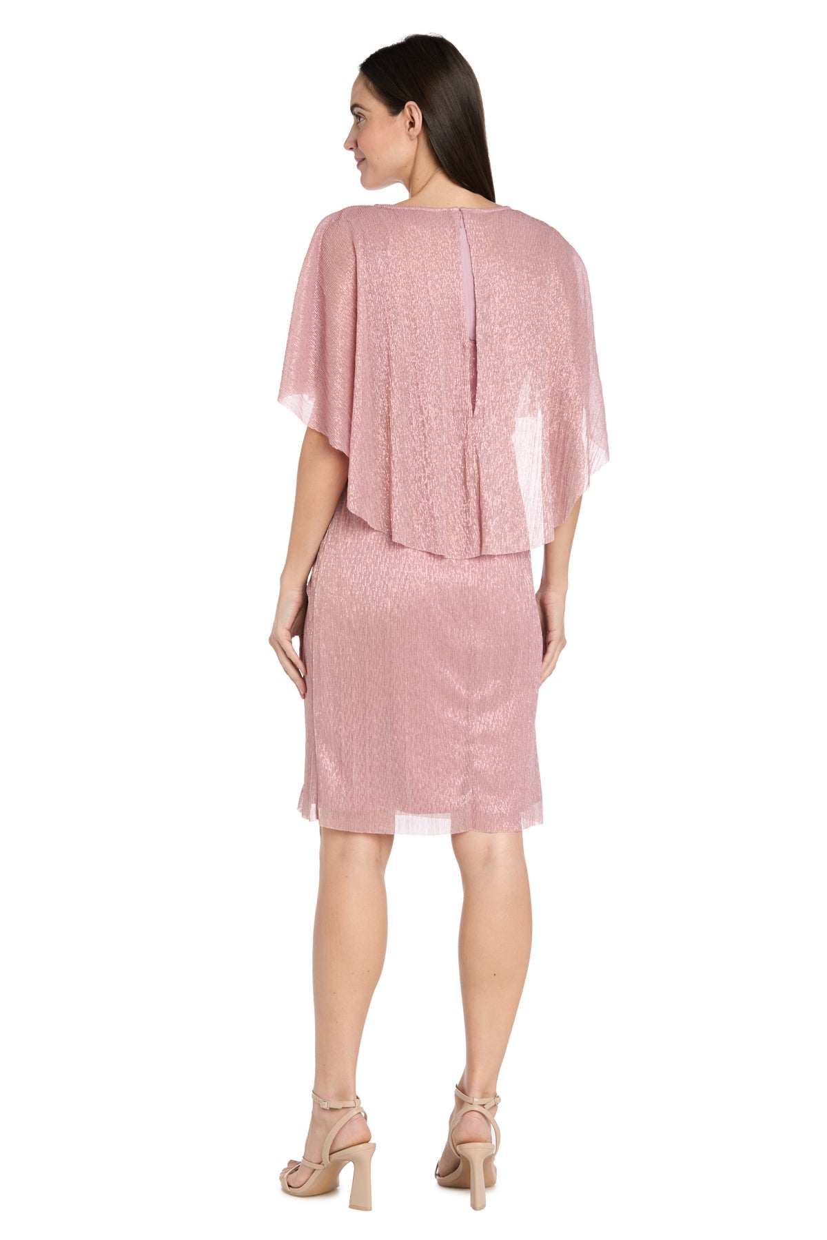 Short Petite Dress Ruffle Cocktail Caplet R&M Richards 3195P