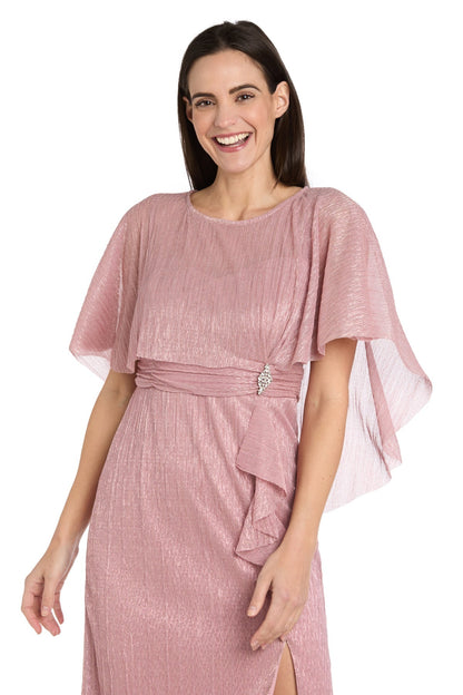 Short Petite Dress Ruffle Cocktail Caplet R&M Richards 3195P
