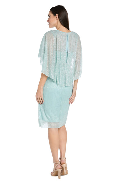 Short Petite Dress Ruffle Cocktail Caplet R&M Richards 3195P
