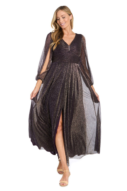 Long Sleeve Formal Dress A Line R&M Richards 3228