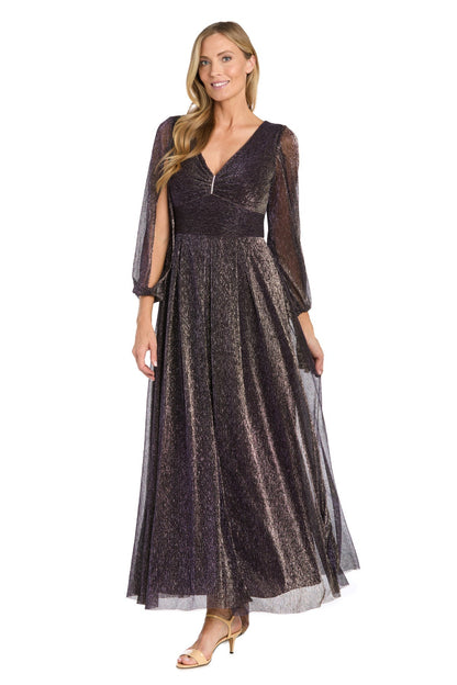 Long Sleeve Formal Dress A Line R&M Richards 3228