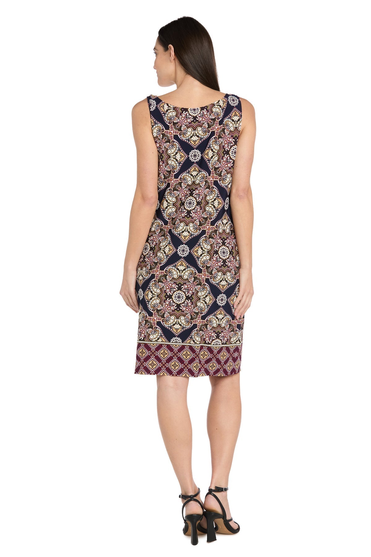 Two Piece Printed Short Dress Mother of the Bride Jacket R&M Richards 3337