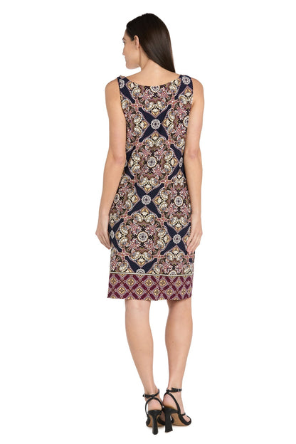 Two Piece Printed Short Dress Mother of the Bride Jacket R&M Richards 3337