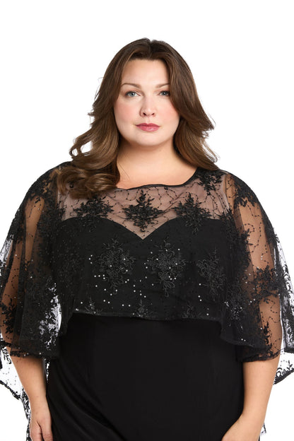 Plus Size Short Caplet Dress Cocktail R&M Richards 3338W