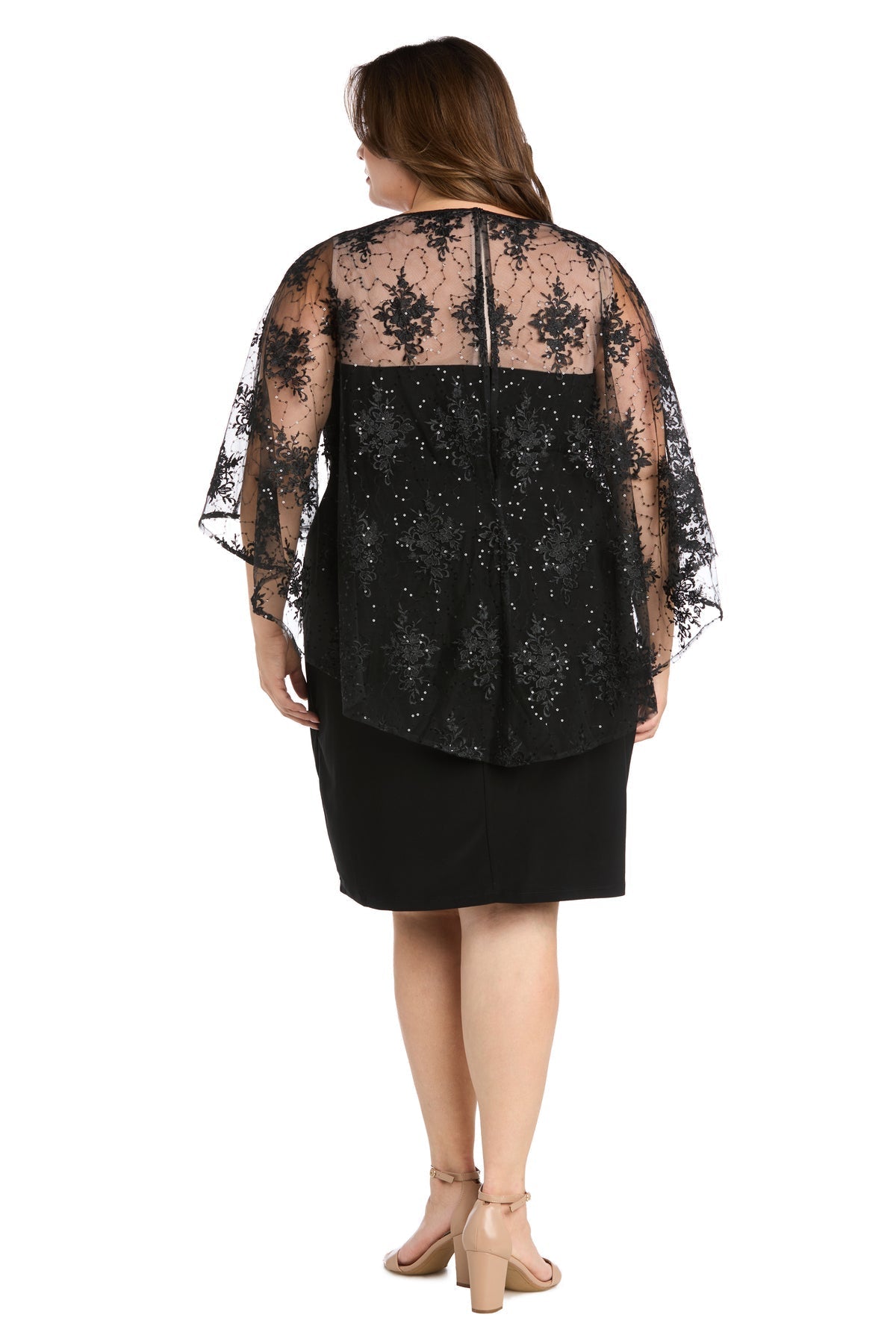 Plus Size Short Caplet Dress Cocktail R&M Richards 3338W