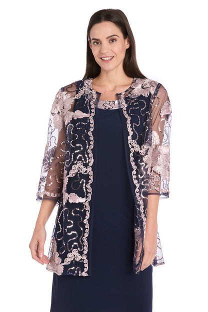 Two Piece Short Dress Mother of the Bride Jacket R&M Richards 3371