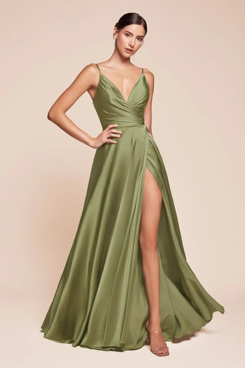 ERICA GOWN - SOFT SATIN A-LINE DRESS