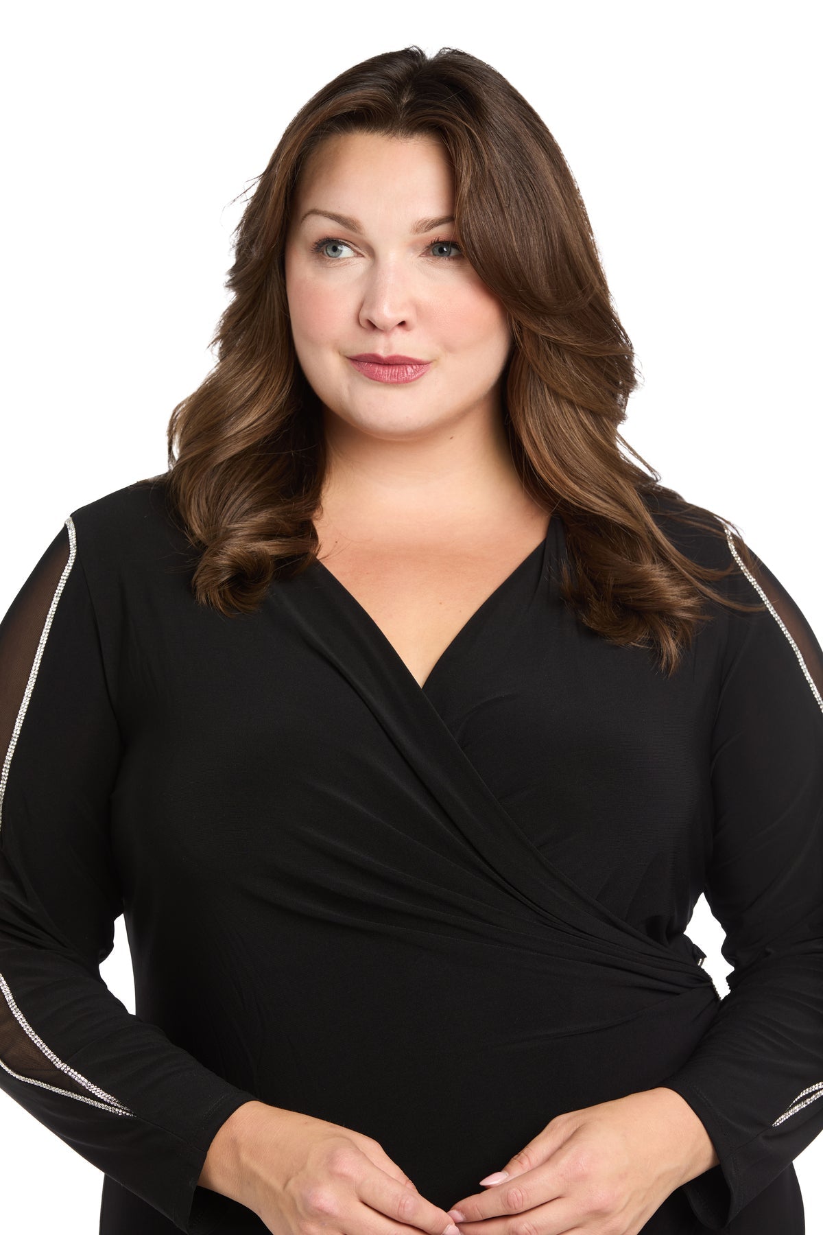 Plus Size Long Sleeve Dress Formal Evening R&M Richards 3411W