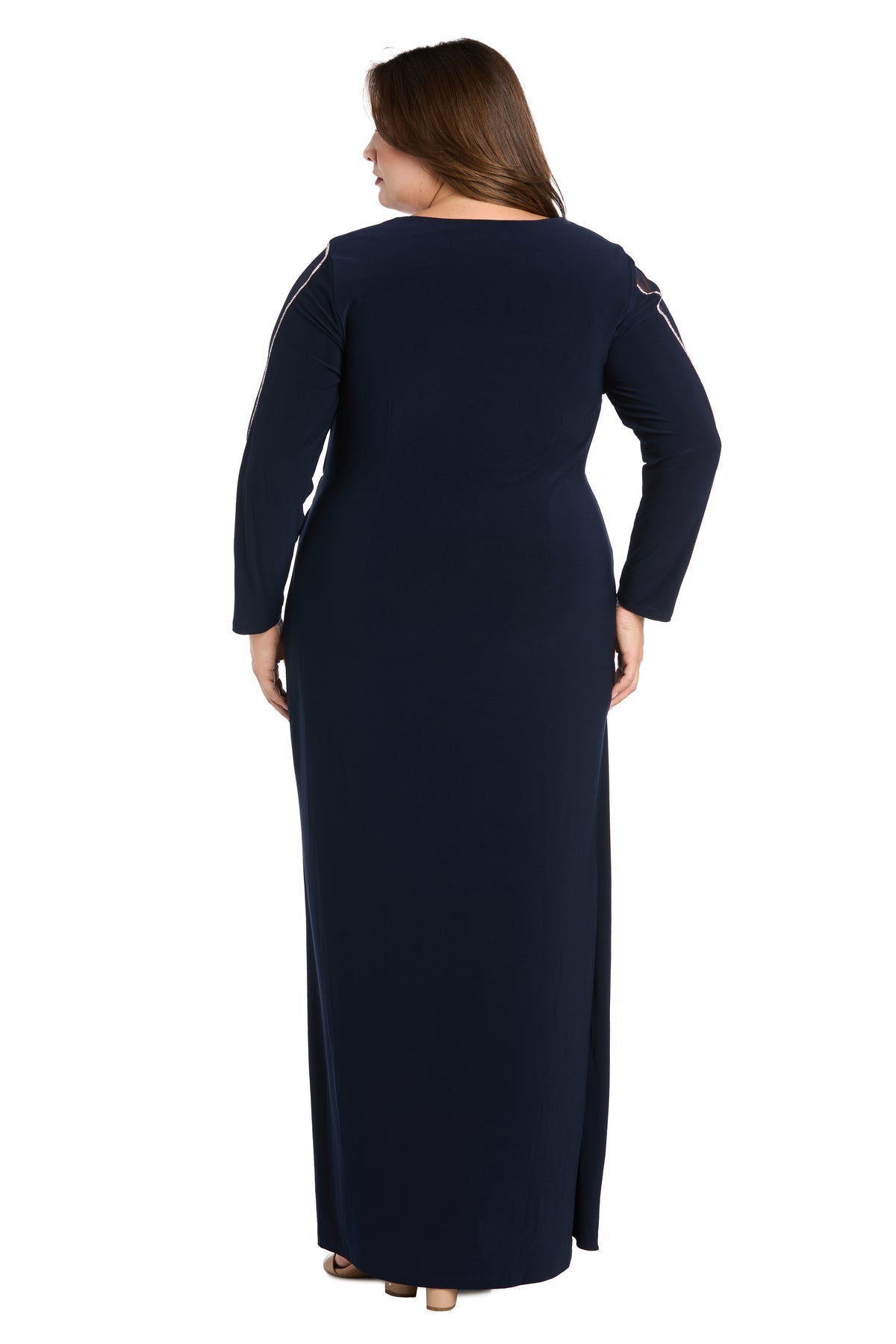 Plus Size Long Sleeve Dress Formal Evening R&M Richards 3411W