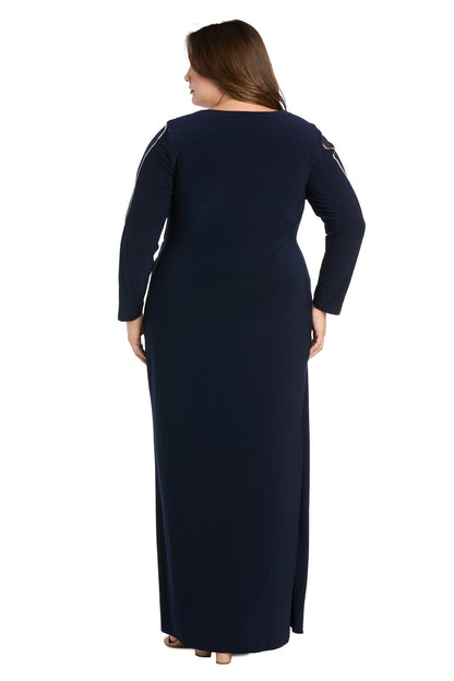 Plus Size Long Sleeve Dress Formal Evening R&M Richards 3411W