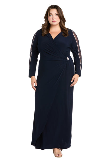 Plus Size Long Sleeve Dress Formal Evening R&M Richards 3411W