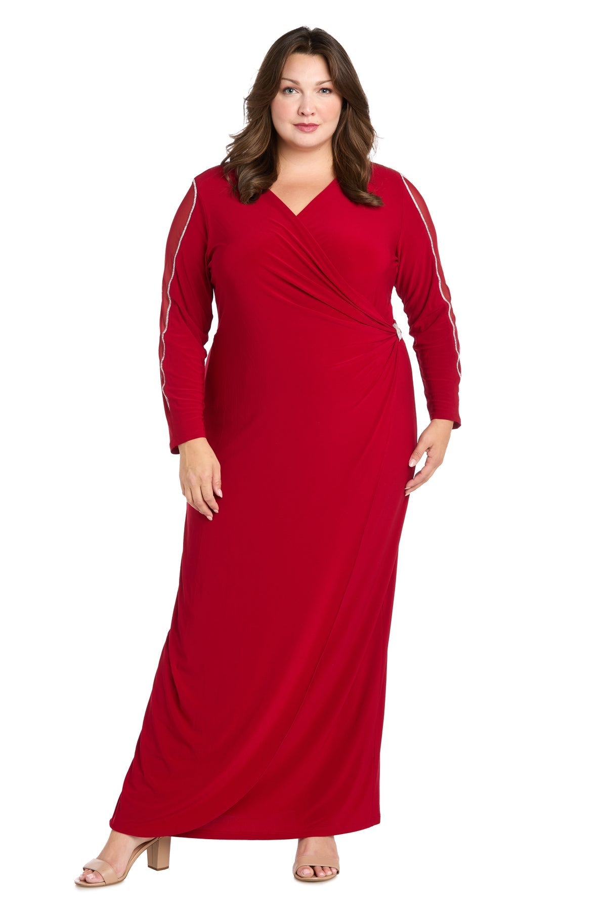 Plus Size Long Sleeve Dress Formal Evening R&M Richards 3411W