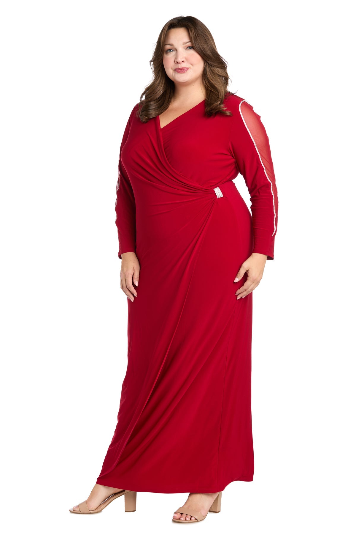 Plus Size Long Sleeve Dress Formal Evening R&M Richards 3411W