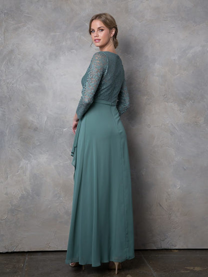 Eva Fashion 3446 Long Mother of the Bride Lace Formal Dress