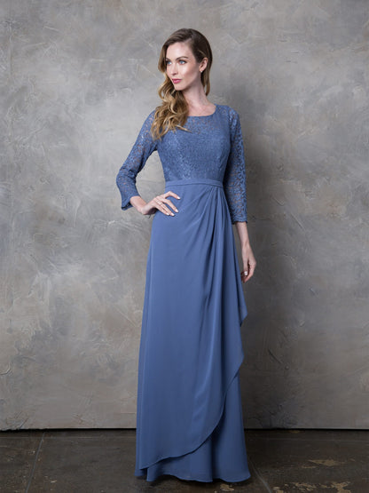 Eva Fashion 3446 Long Mother of the Bride Lace Formal Dress