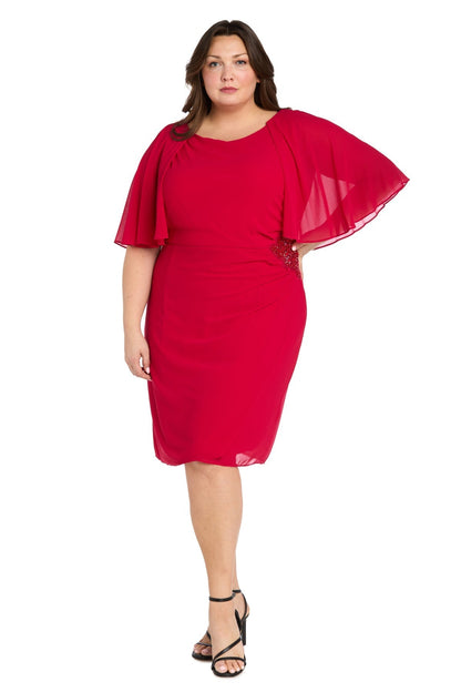 Plus Size Short Dress Cocktail Cape R&M Richards 3474W