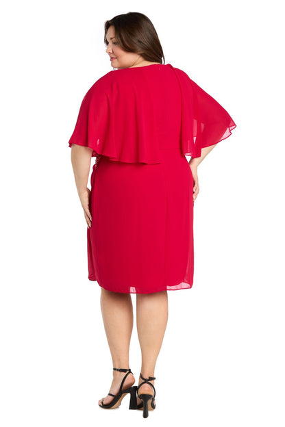 Plus Size Short Dress Cocktail Cape R&M Richards 3474W