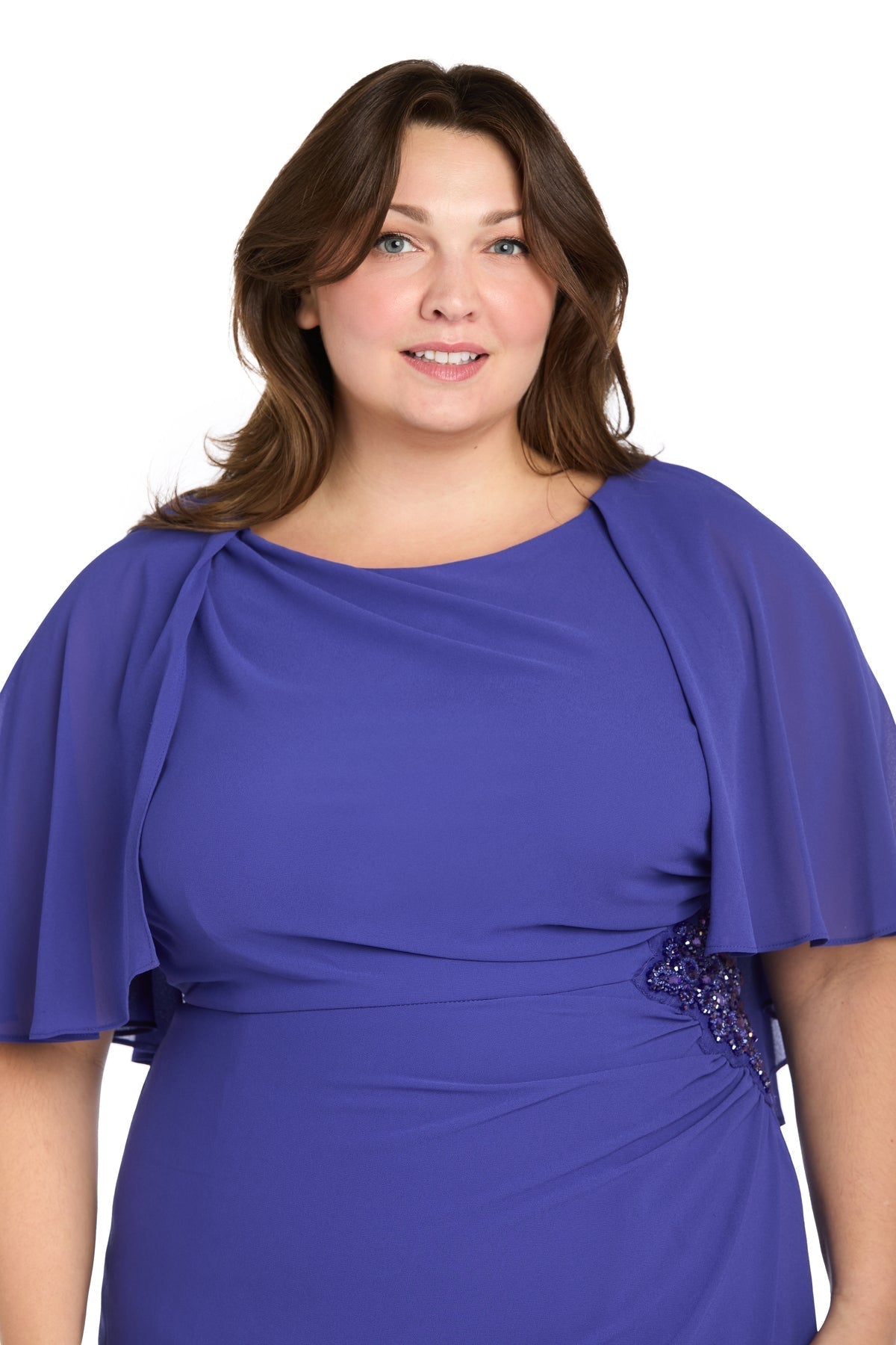 Plus Size Short Dress Cocktail Cape R&M Richards 3474W