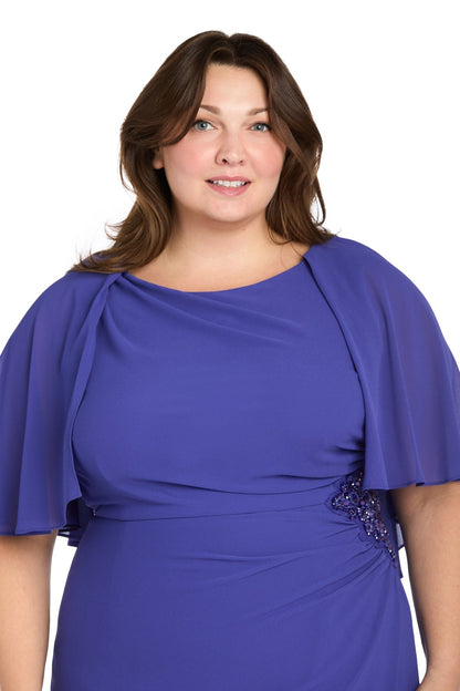Plus Size Short Dress Cocktail Cape R&M Richards 3474W