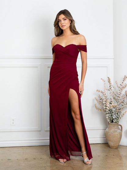Eva Fashion 3510 Fitted Long Formal Slit Prom Dress