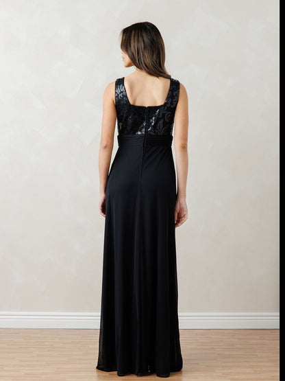 Eva Fashion 3531 Sequin Long  Formal Lace Bolero Evening  Dress