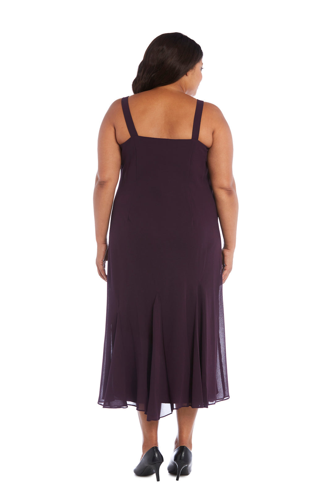 Beaded Plus Size Dress Formal Midi Jacket R&M Richards 358260