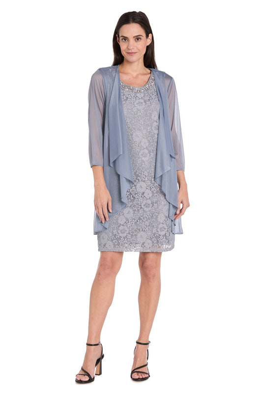 Short Lace Jacket Dress Mother of the Bride R&M Richards 3594