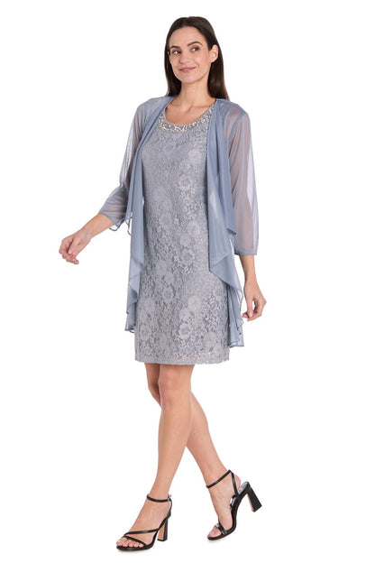 Short Lace Jacket Dress Mother of the Bride R&M Richards 3594
