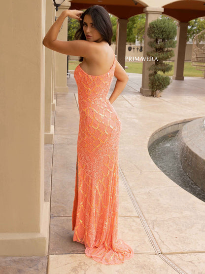 Primavera Couture 3729 Long Sequin Beaded Prom Formal Dress