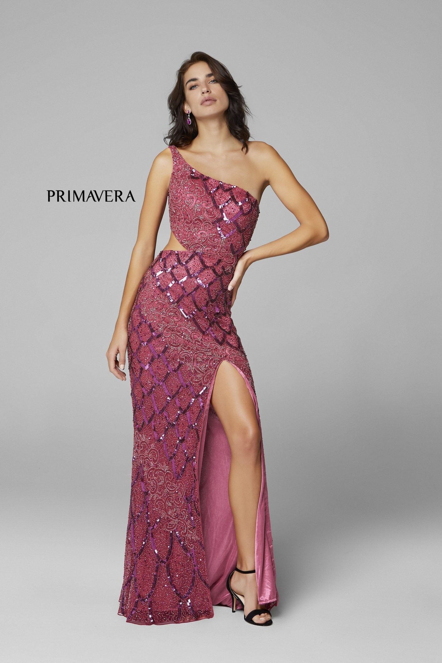 Primavera Couture 3729 Long Fitted Prom Sequin Formal Dress