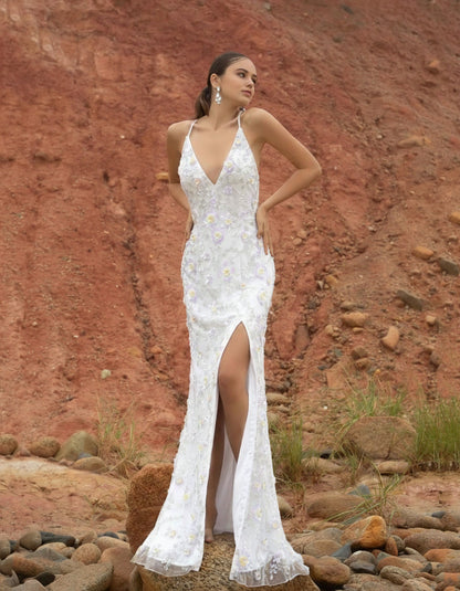 Formal Beaded Long Prom Dress by Primavera Couture 3731