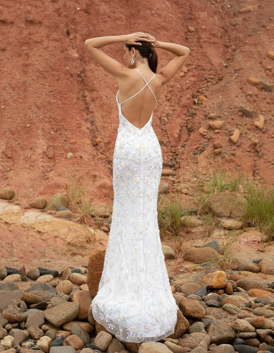 Formal Beaded Long Prom Dress by Primavera Couture 3731