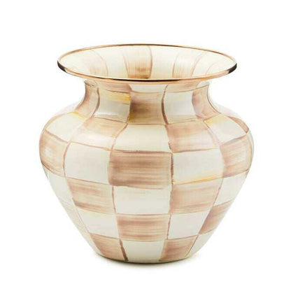 Check Enamel Large Vase