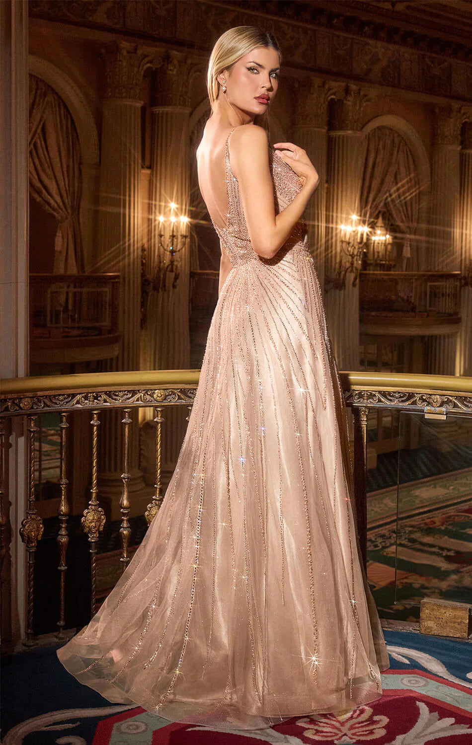 ANGELA GOWN - A-LINE BEADED DRESS
