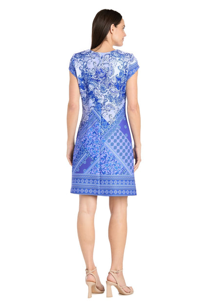 Short Fitted Cocktail Dress Mini R&M Richards 4061
