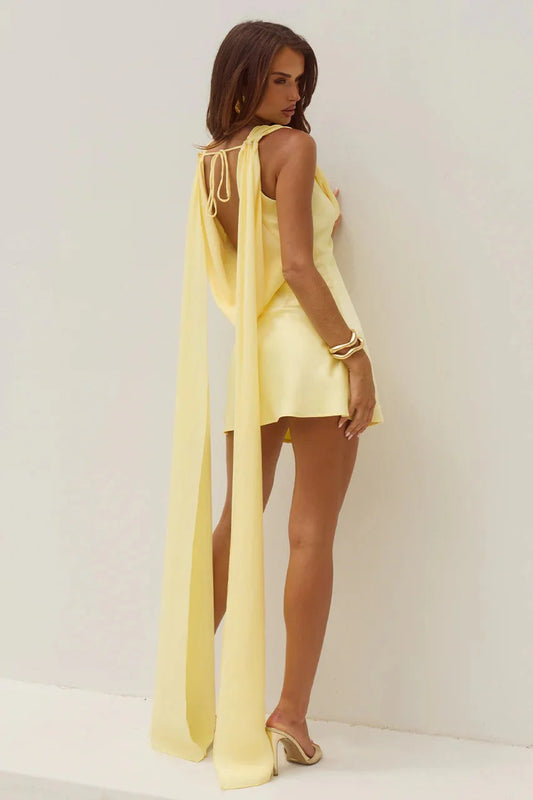 Gabriella Mini Dress - Lemon