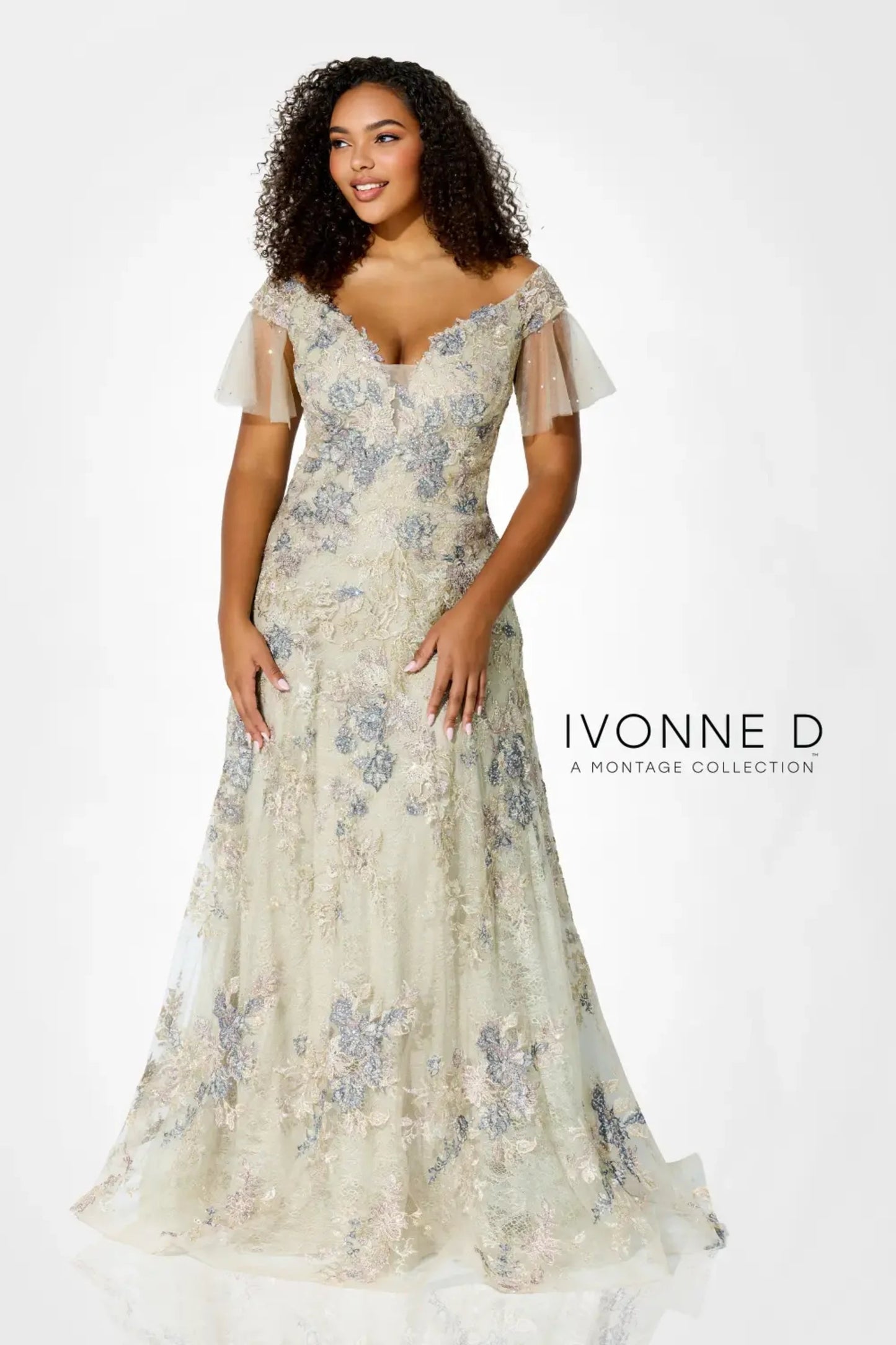 Ivonne D 122D63 A Line Long Mother of the Bride Formal Dress