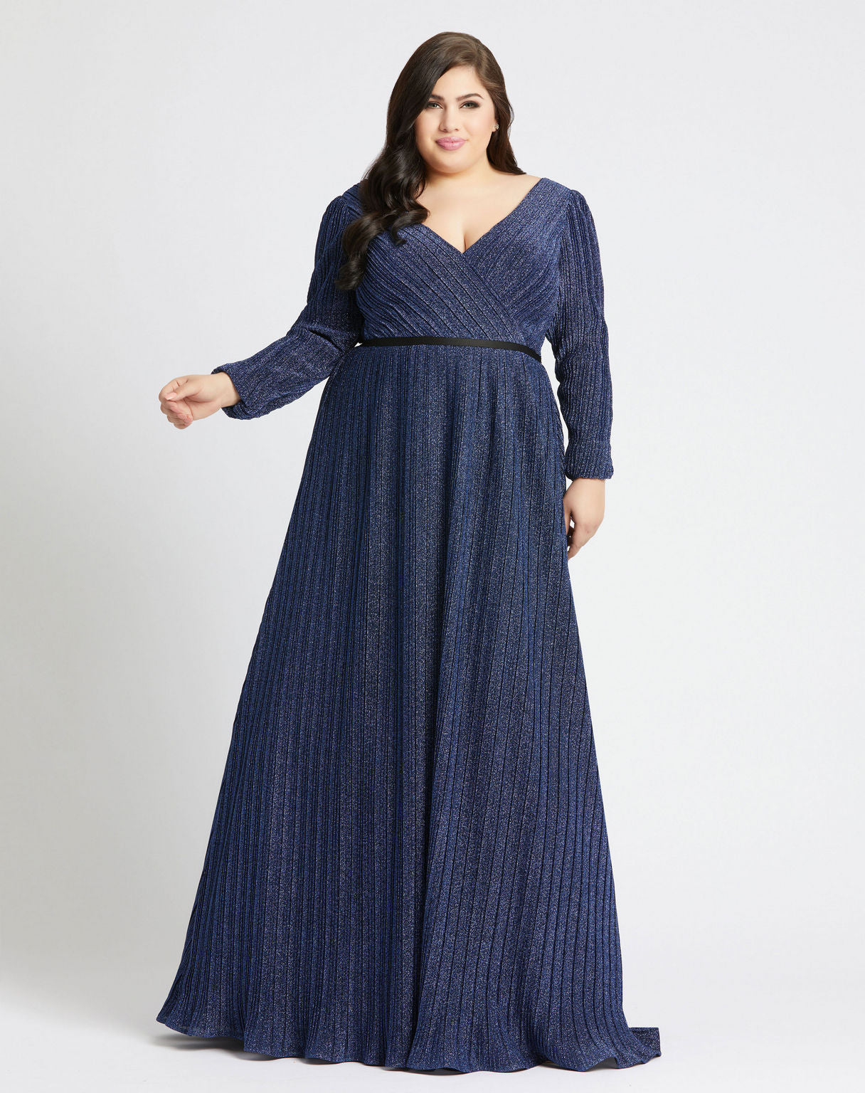 Fabulouss Long Sleeve Plus Size Prom Dress Long Sleeves Mac Duggal 48892