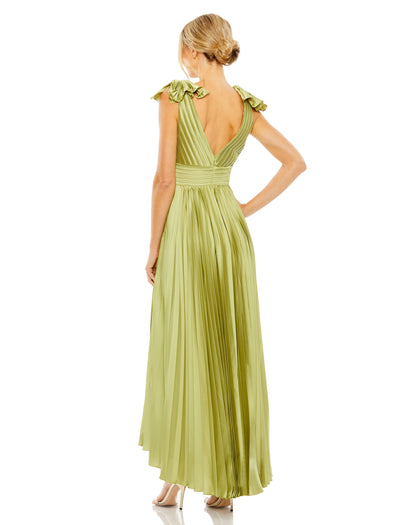 High Low Formal Pleated A Line Evening Dress High Low Pleated A Line Evening Mac Duggal 49734